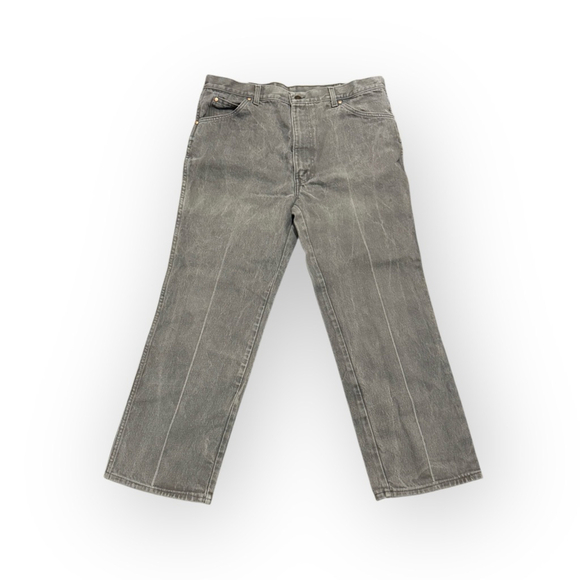 Vintage 80s Levi’s Men’s 557 For Cowboys Gray Denim Jeans Made In USA Sz 38x31​ - Picture 2 of 11